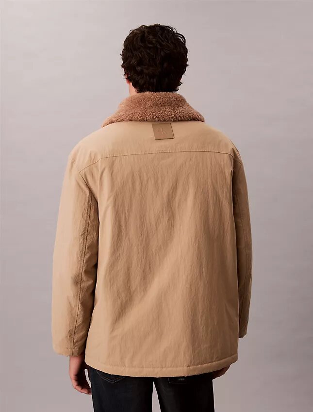 Sherpa Collar Puffer Car Coat Sherpa Collar Puffer Car Coat