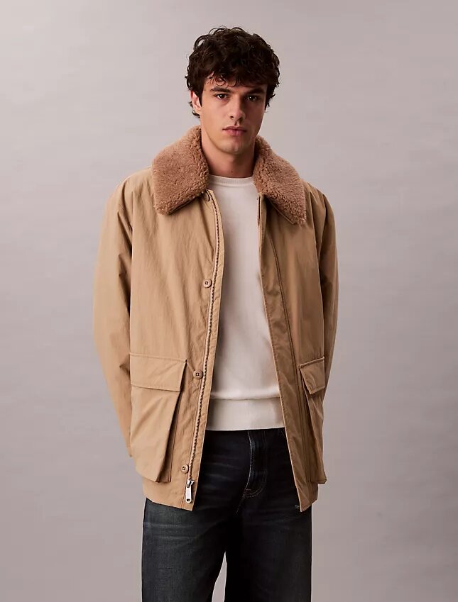Sherpa Collar Puffer Car Coat Sherpa Collar Puffer Car Coat