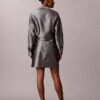 Shine Denim A-Line Skirt