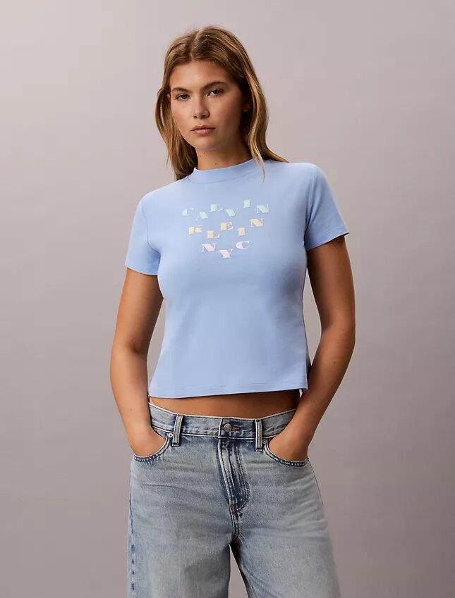 Slim Tiered Logo Graphic Tee Slim Tiered Logo Graphic Tee
