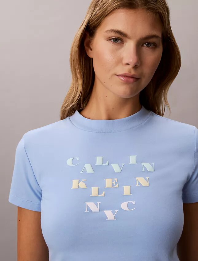 Slim Tiered Logo Graphic Tee Slim Tiered Logo Graphic Tee