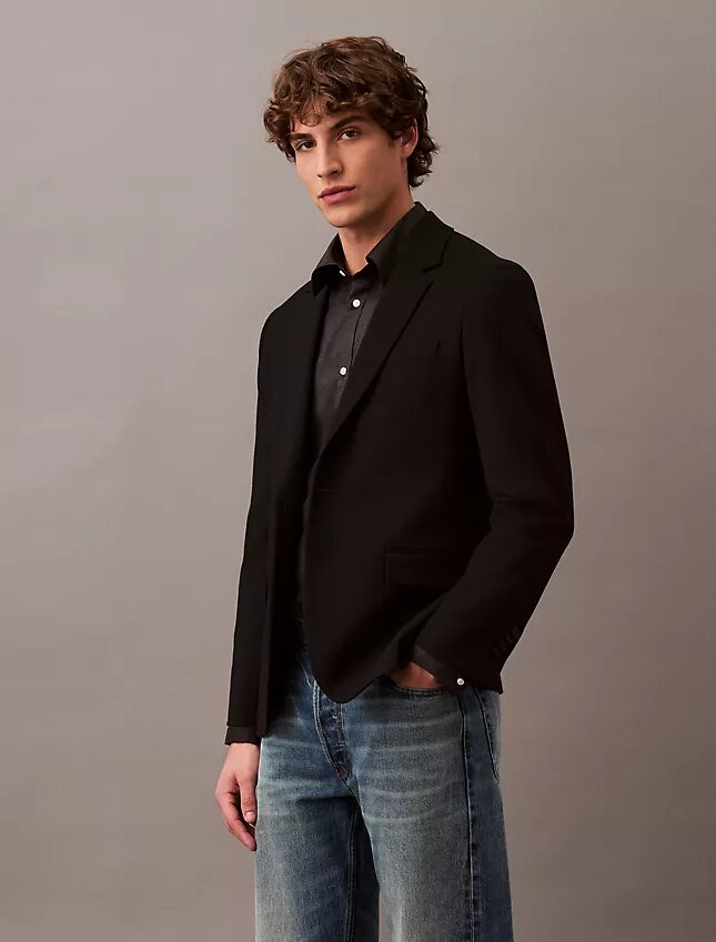 Slim Wool Gabardine Blazer Slim Wool Gabardine Blazer