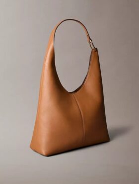 Slouchy Leather Medium Shoulder Bag