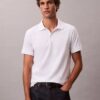 Smooth Cotton Blend Monogram Polo Shirt