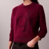Smooth Cotton Chenille Monogram Sweater Smooth Cotton Chenille Monogram Sweater