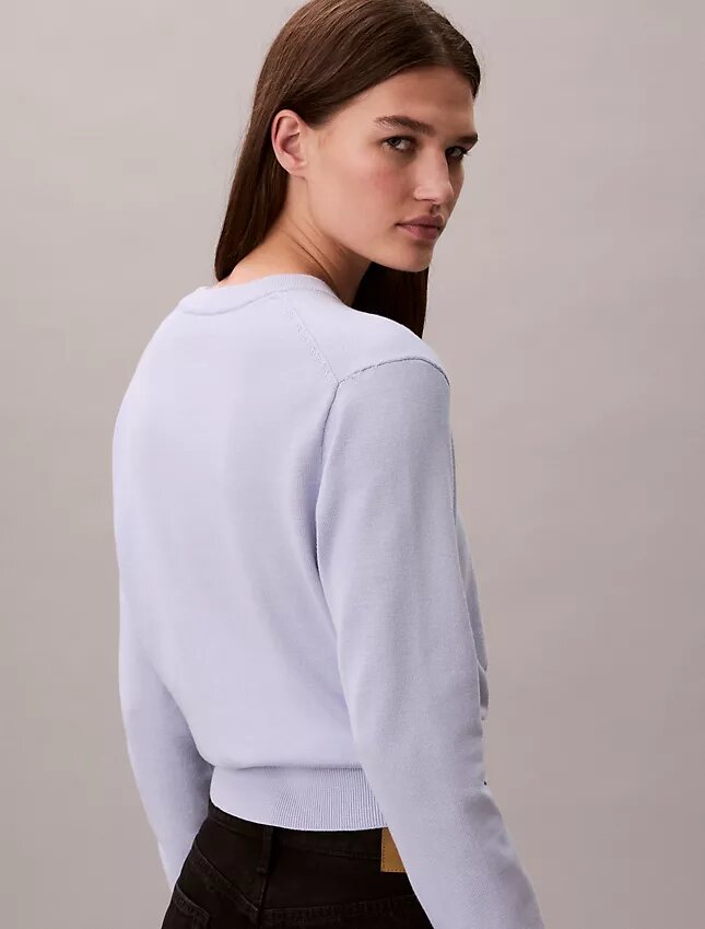 Smooth Cotton Chenille Monogram Sweater Smooth Cotton Chenille Monogram Sweater