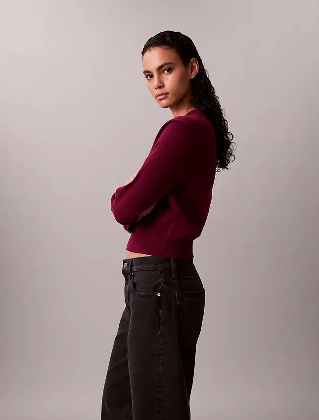 Smooth Cotton Chenille Monogram Sweater Smooth Cotton Chenille Monogram Sweater