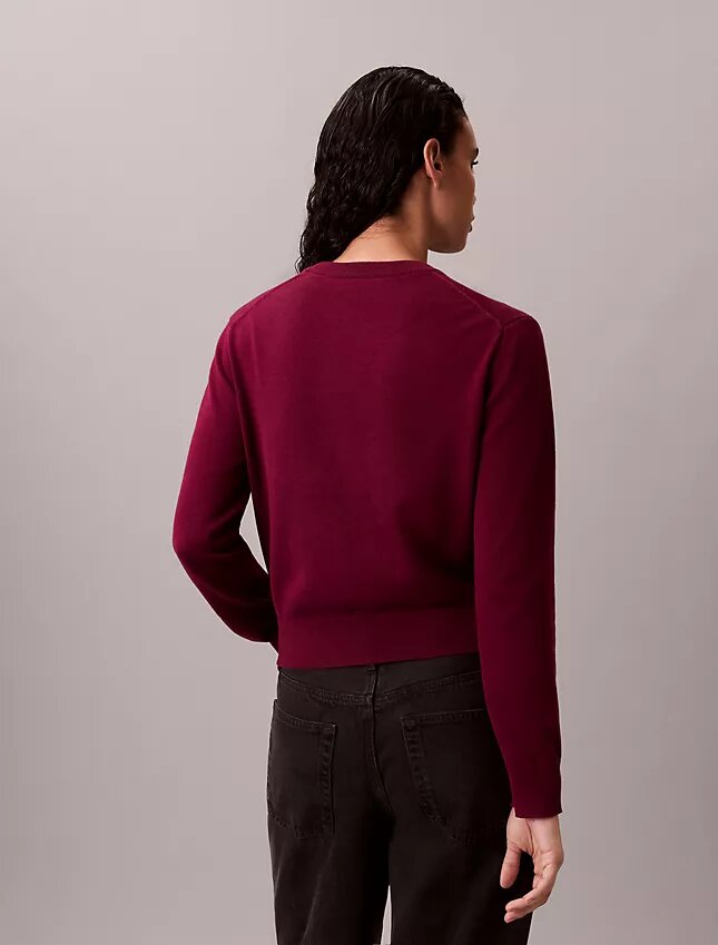Smooth Cotton Chenille Monogram Sweater Smooth Cotton Chenille Monogram Sweater