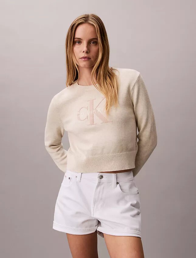 Smooth Cotton Chenille Monologo Sweater Smooth Cotton Chenille Monologo Sweater