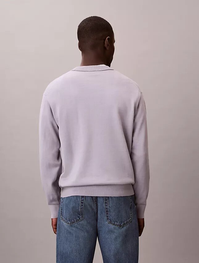 Smooth Cotton Monogram Relaxed Sweater Smooth Cotton Monogram Relaxed Sweater