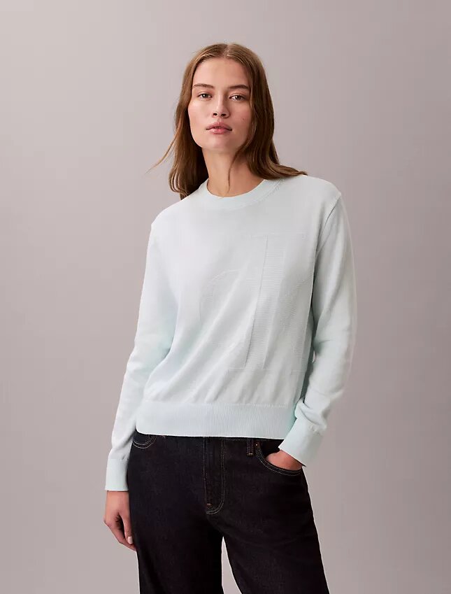 Smooth Cotton Monogram Sweater Smooth Cotton Monogram Sweater