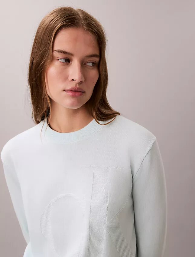 Smooth Cotton Monogram Sweater Smooth Cotton Monogram Sweater