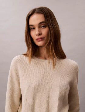 Smooth Cotton Monogram Sweater