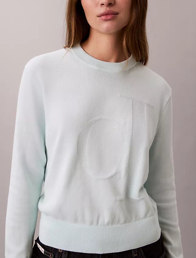 Smooth Cotton Monogram Sweater Smooth Cotton Monogram Sweater