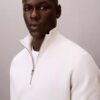 Smooth Cotton Quarter Zip Sweater
