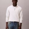 Smooth Cotton Quarter Zip Sweater
