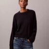 Smooth Cotton Relaxed Monogram Sweater Smooth Cotton Relaxed Monogram Sweater