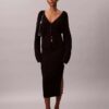 Smooth Cotton Rib Midi Skirt