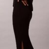 Smooth Cotton Rib Midi Skirt