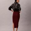 Smooth Cotton Rib Midi Skirt