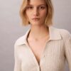 Smooth Cotton Rib Polo Cardigan Smooth Cotton Rib Polo Cardigan