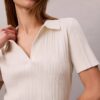Smooth Cotton Rib Polo T-Shirt Smooth Cotton Rib Polo T-Shirt