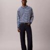 Smooth Cotton Stripe Easy Sweater Smooth Cotton Stripe Easy Sweater