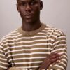 Smooth Cotton Stripe Easy Sweater
