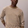 Smooth Cotton Stripe Easy Sweater