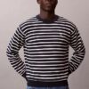 Smooth Cotton Stripe Easy Sweater Smooth Cotton Stripe Easy Sweater