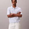 Smooth Cotton Waffle Sweater Polo Shirt