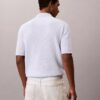 Smooth Cotton Waffle Sweater Polo Shirt