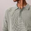 Smooth Cotton Waffle Sweater Polo Shirt Smooth Cotton Waffle Sweater Polo Shirt