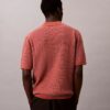 Smooth Cotton Waffle Sweater Polo Shirt