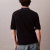 Smooth Cotton Waffle Sweater Polo Shirt Smooth Cotton Waffle Sweater Polo Shirt
