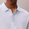 Smooth Cotton Waffle Sweater Polo Shirt