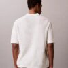 Smooth Cotton Waffle Sweater Polo Shirt Smooth Cotton Waffle Sweater Polo Shirt