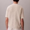 Smooth Cotton Waffle Sweater Polo Shirt Smooth Cotton Waffle Sweater Polo Shirt