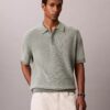 Smooth Cotton Waffle Sweater Polo Shirt Smooth Cotton Waffle Sweater Polo Shirt