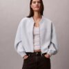 Smooth Cropped Relaxed Bomber Jacket Smooth Cropped Relaxed Bomber Jacket
