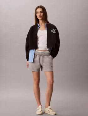 Smooth Cropped Relaxed Bomber Jacket Smooth Cropped Relaxed Bomber Jacket