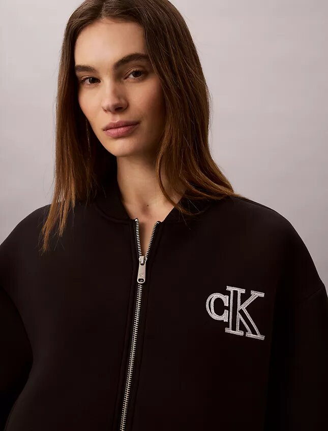 Smooth Cropped Relaxed Bomber Jacket Smooth Cropped Relaxed Bomber Jacket