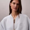 Smooth Cropped Relaxed Bomber Jacket Smooth Cropped Relaxed Bomber Jacket