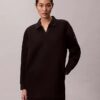 Smooth Mini Polo Sweatshirt Dress