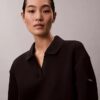 Smooth Mini Polo Sweatshirt Dress