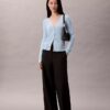 Smooth Variegated Rib Sweater Cardigan