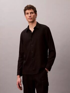 Solid Linen Blend Classic Shirt
