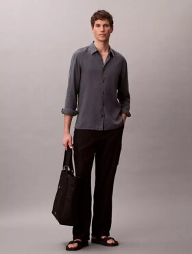 Solid Linen Blend Classic Shirt