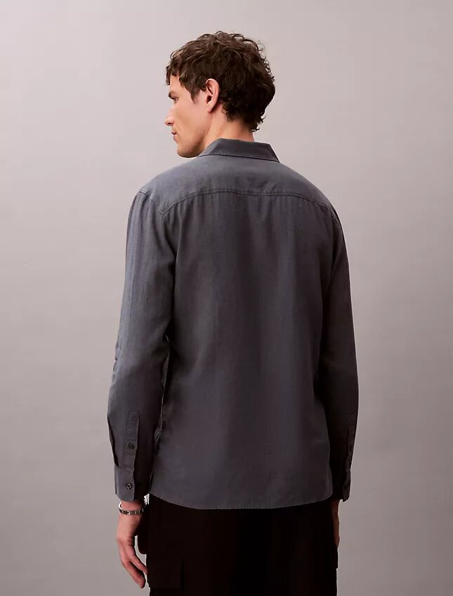 Solid Linen Blend Classic Shirt Solid Linen Blend Classic Shirt
