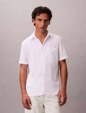 Solid Seersucker Classic Button-Down Shirt